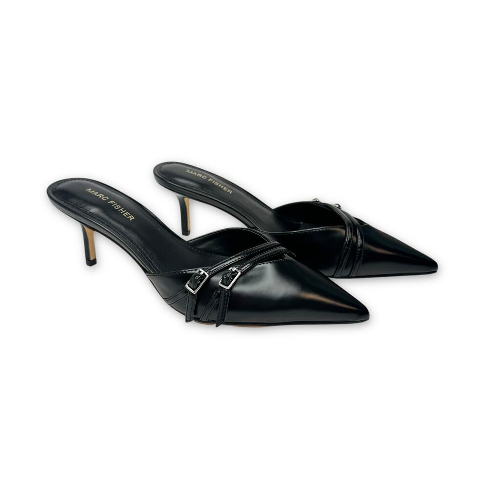 Marc Fisher Women's Amilia Kitten Heel Mule Pumps Size 9 Black Pointed Toe - Picture 13 of 13